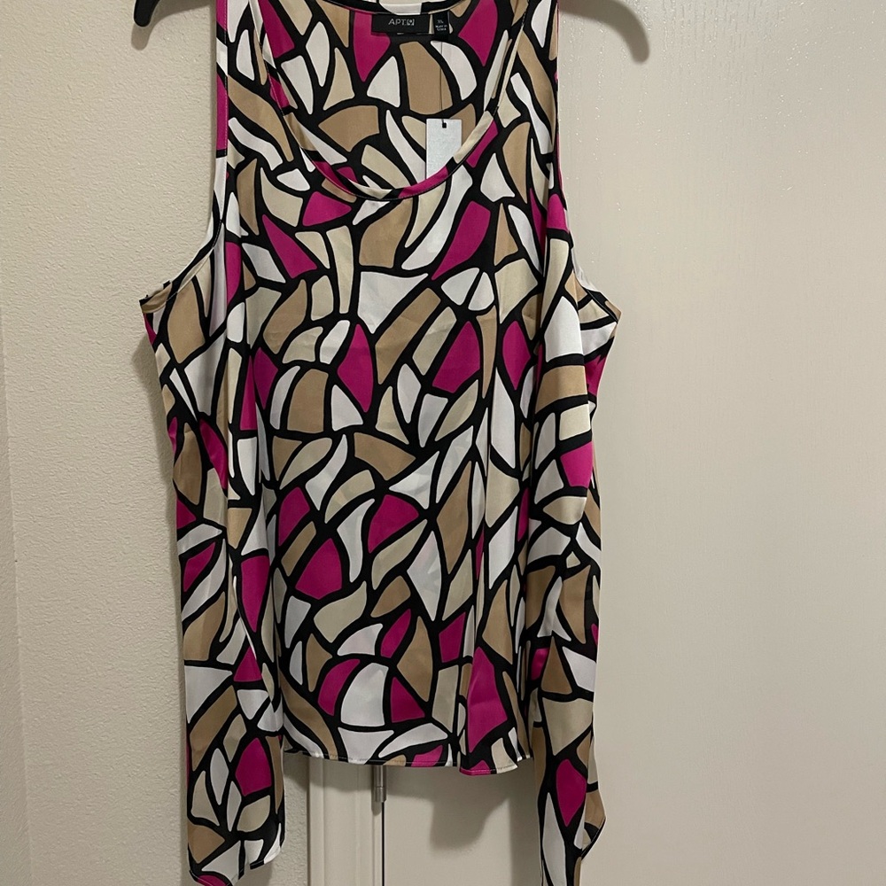 Apt. 9 Geometric Sleeveless Tank Top XL